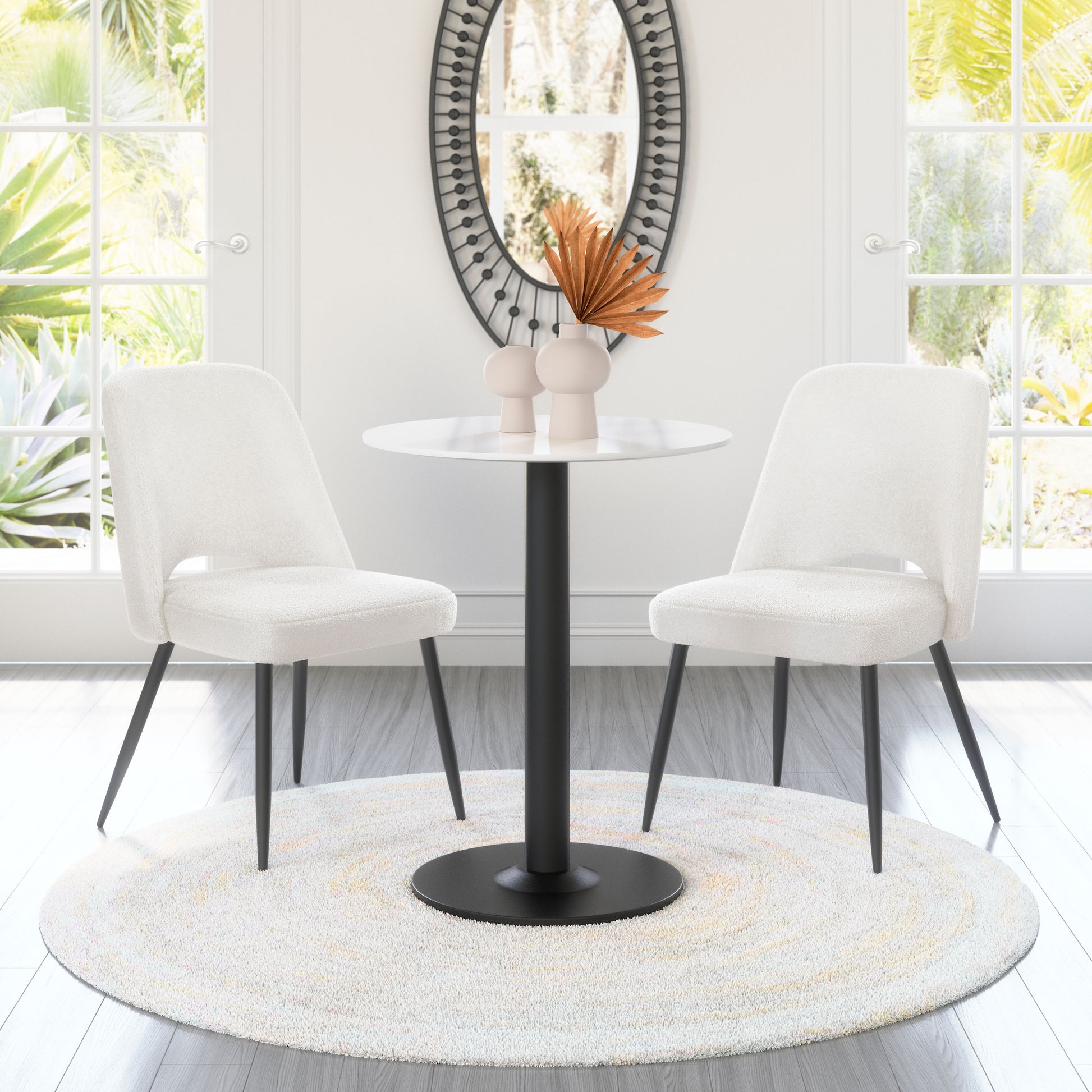 Teddy Dining Chair (Set of 2) Ivory - Disselt Designs