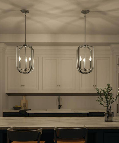 Ettore 14"W 3-Light Pendant Light Fixture by Kichler Brushed Nickel Finish