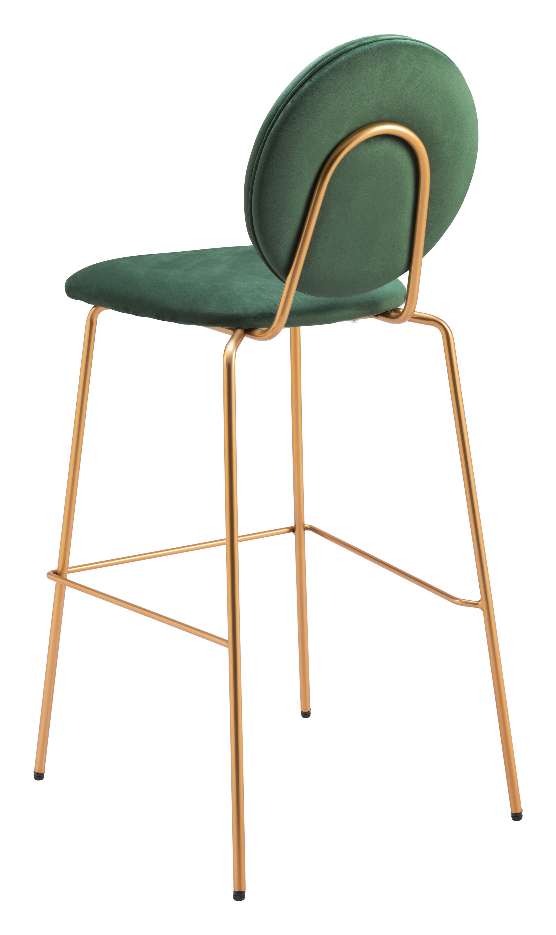 Odessa Barstool (Set of 2) Green & Gold - Disselt Designs