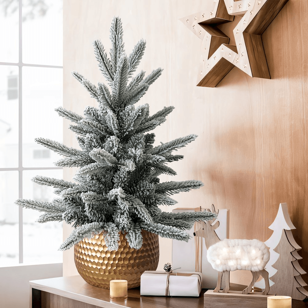 COZY TREE | 1.5Ft Flocked Artificial Tree Potted - Disselt Designs