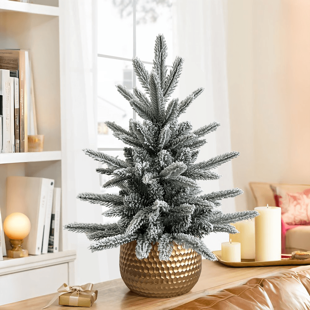 COZY TREE | 1.5Ft Flocked Artificial Tree Potted - Disselt Designs