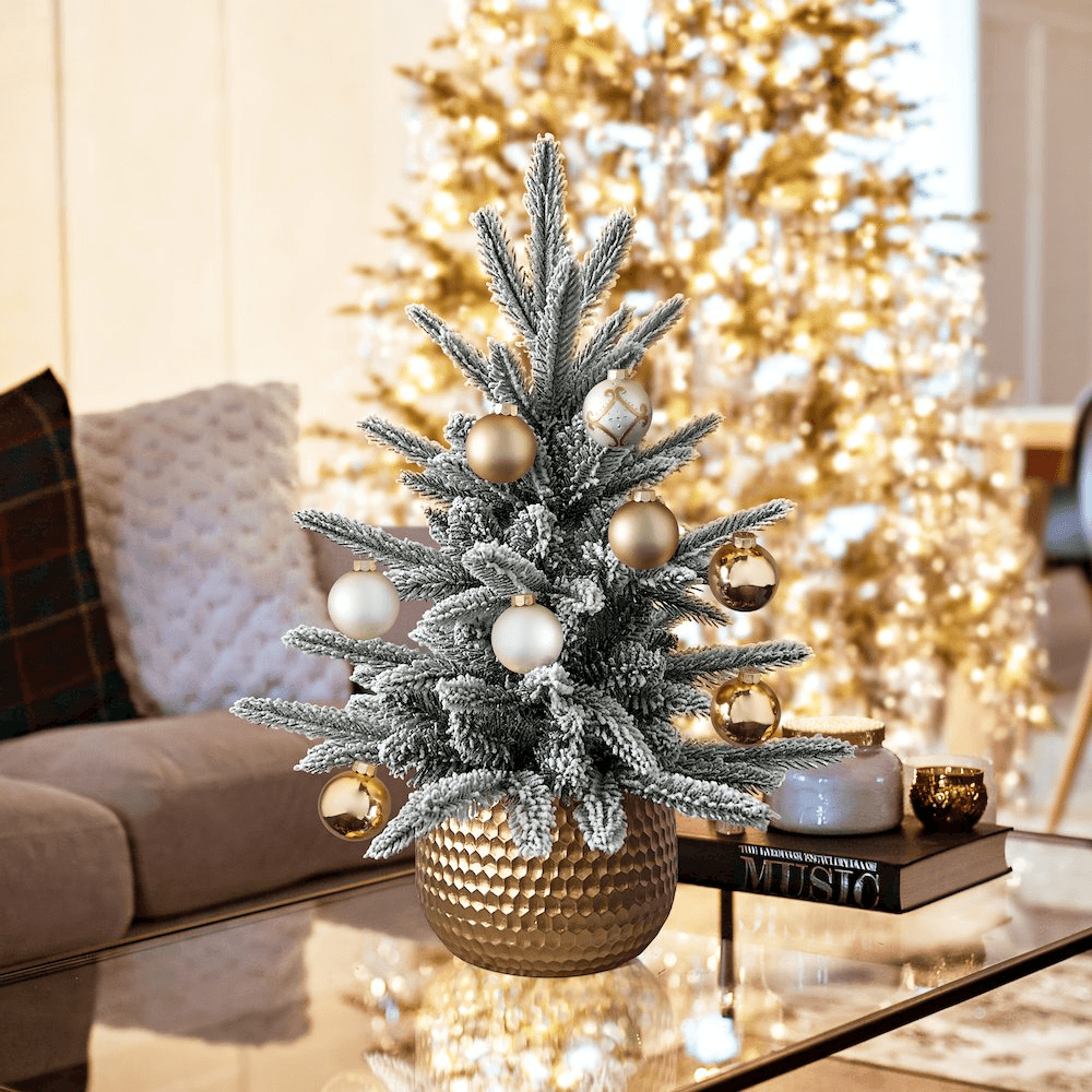 COZY TREE | 1.5Ft Flocked Artificial Tree Potted - Disselt Designs