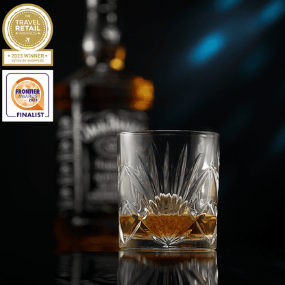 Whiskey Chilling Stones Gift Set With 2 Palm Crystal Glasses - Disselt Designs