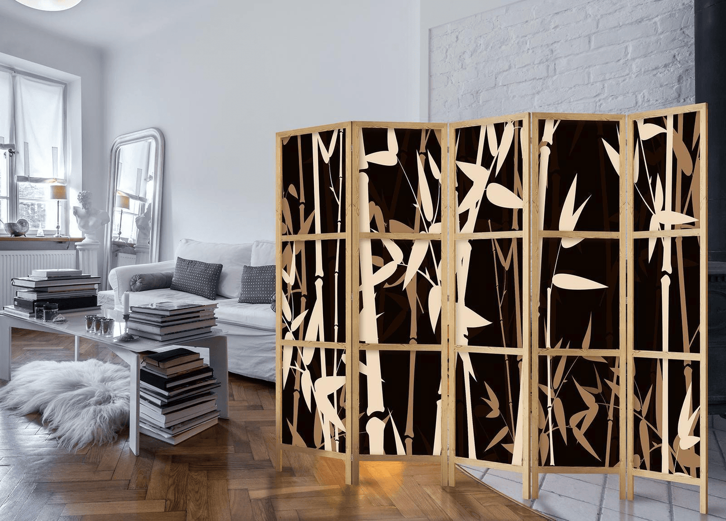 PRIVACY | 5-Panel Bamboo Room Divider - Disselt Designs