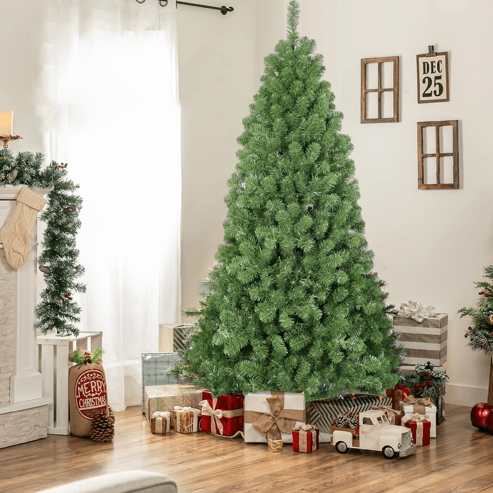 GREEN UNLIT 6 | 6FT Green Memory Wire Christmas Tree - Disselt Designs