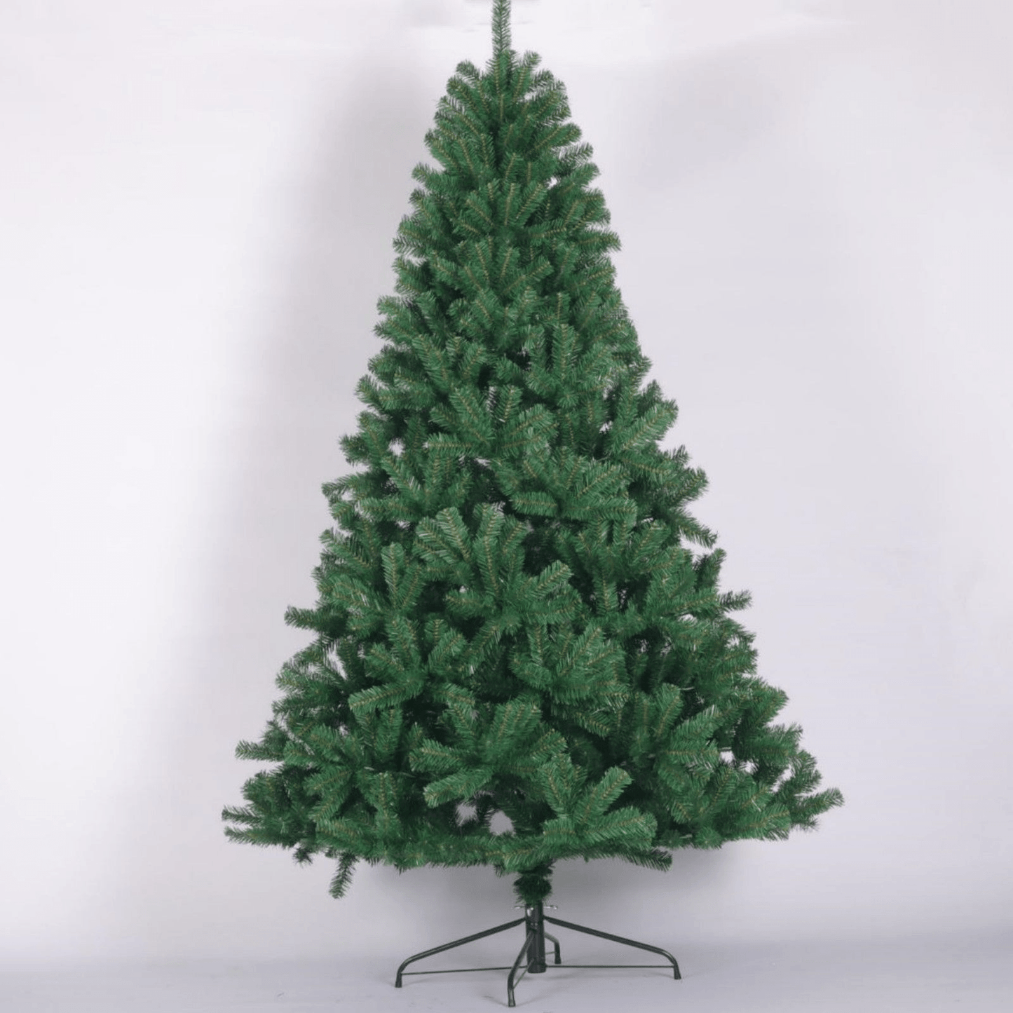 GREEN SPRUCE 8 | 8ft Artificial Christmas Tree Full Natural Spruce Fir Tree Foldable Metal Stand Unlit Green - Disselt Designs