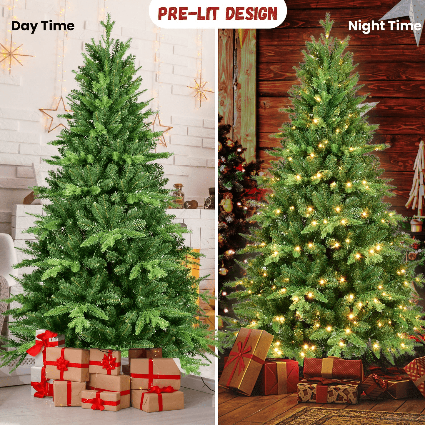 GREEN PRE-LIT 5 | 5 FT Prelit Christmas Tree - Disselt Designs