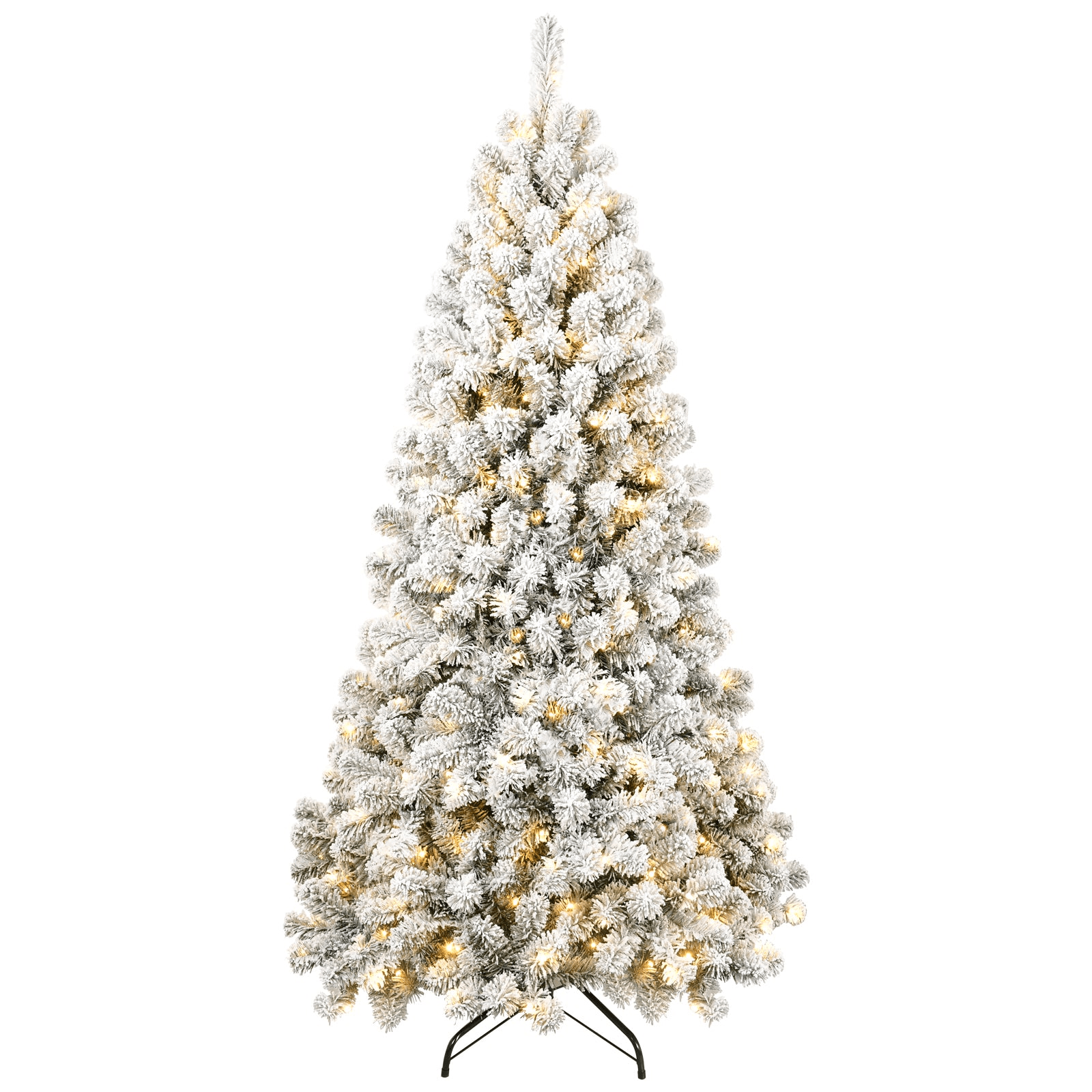 FLOCKED PRE-LIT 5 | 5FT PVC Memory Wire Christmas Tree (With 200 Lights) - Disselt Designs