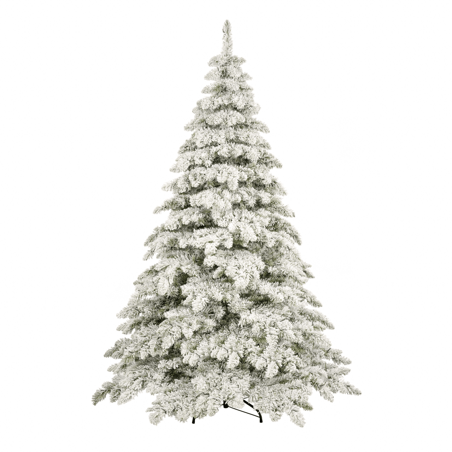 FLOCKED PRE-LIT 7.5 | 7.5ft Artificial Christmas Tree with 400 LED Lights and 1050 Bendable Branches - Disselt Designs