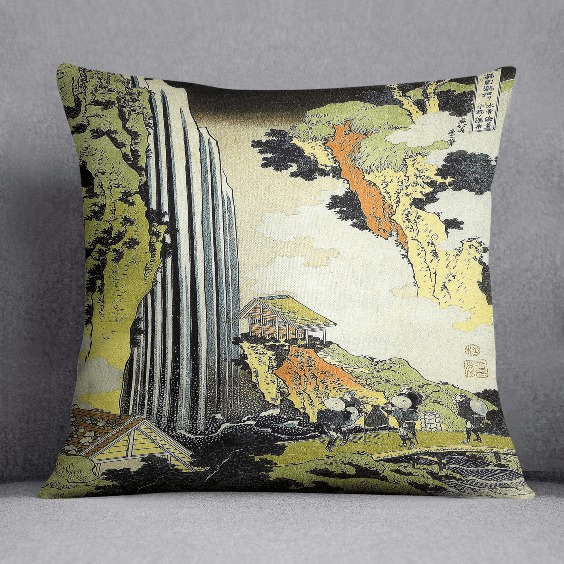 WATERFALL | Waterfall Cushion by Hokusai - Disselt Designs