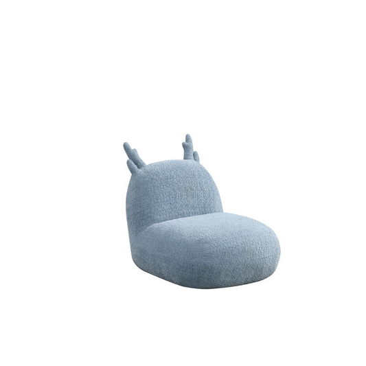 KIDS DEER BLUE | 21.5"W Blue Chenille Deer-Shaped Kids Chair