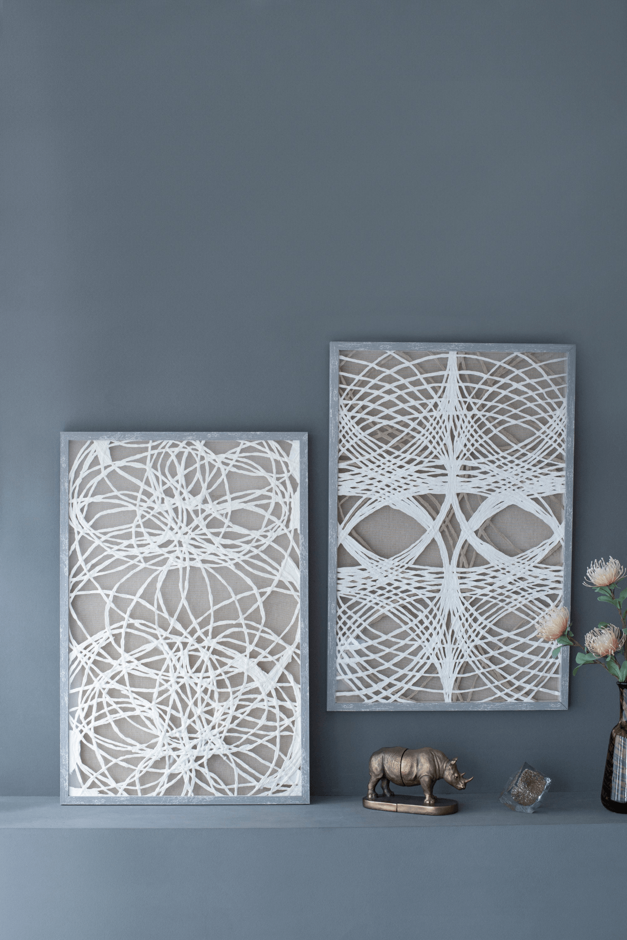 SIENNA | Set of Two Leaf Shadow Box Wall Décor, 23.5x1x35.5" - Disselt Designs