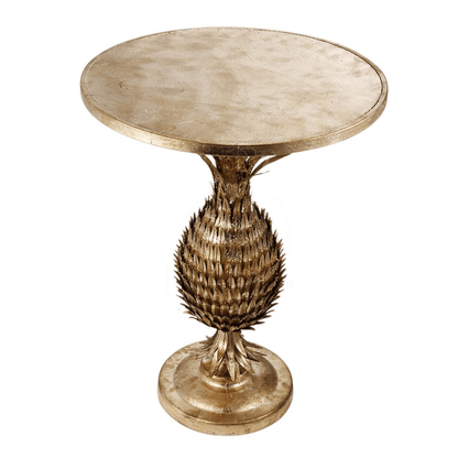 PINEAPPLE | Gold Accent Table 20.5x20.5x26.8" - Disselt Designs