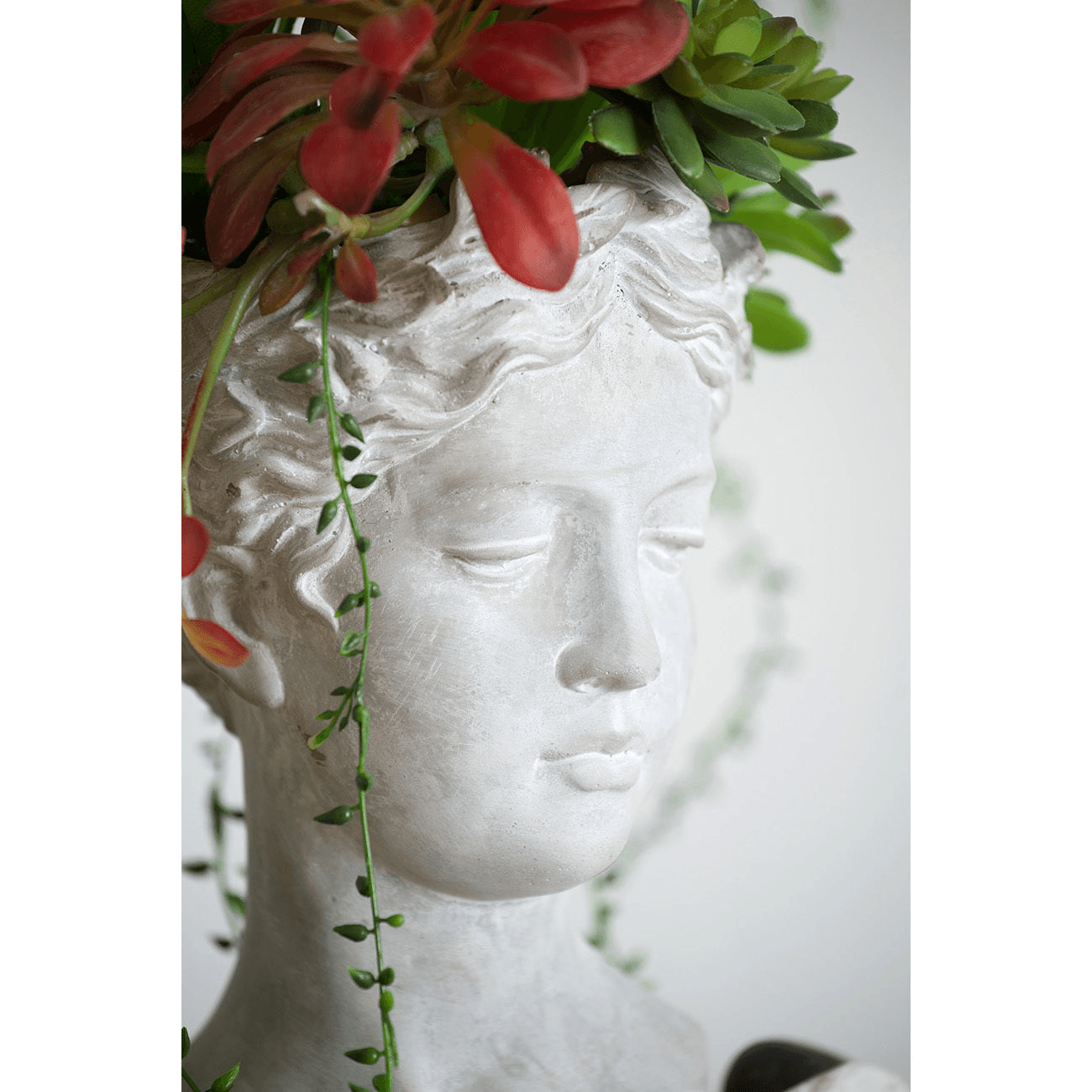 VISAGE | Greek Style Cement Head Planter - Indoor/Outdoor - Disselt Designs