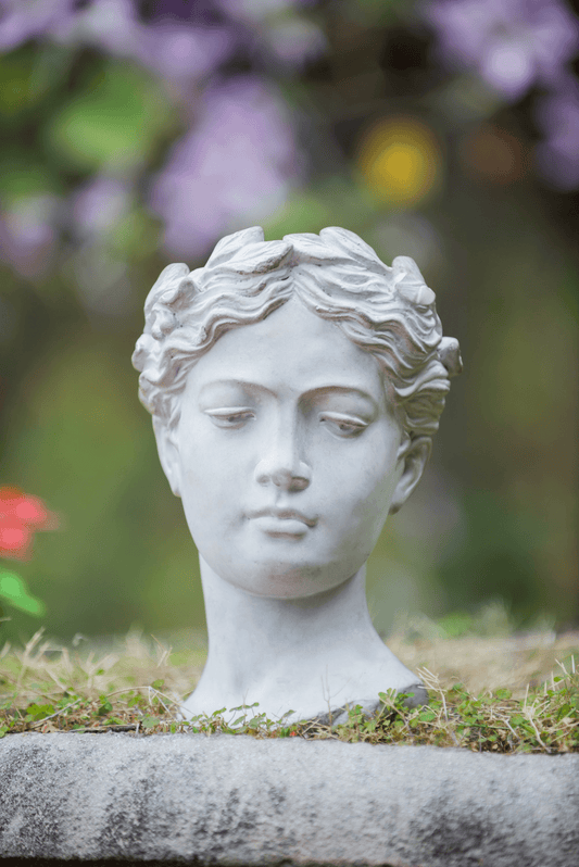 VISAGE | Greek Style Cement Head Planter - Indoor/Outdoor - Disselt Designs