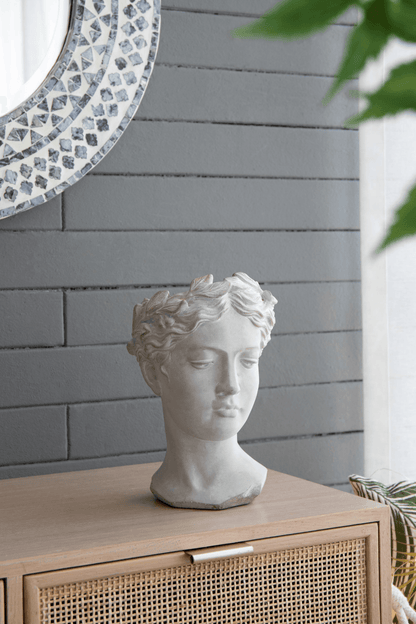 VISAGE | Greek Style Cement Head Planter - Indoor/Outdoor - Disselt Designs