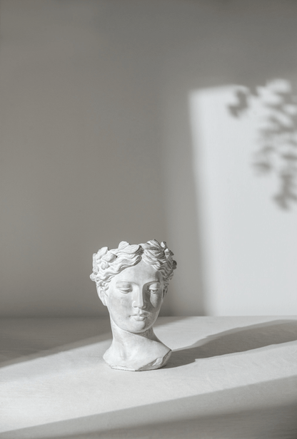 VISAGE | Greek Style Cement Head Planter - Indoor/Outdoor - Disselt Designs