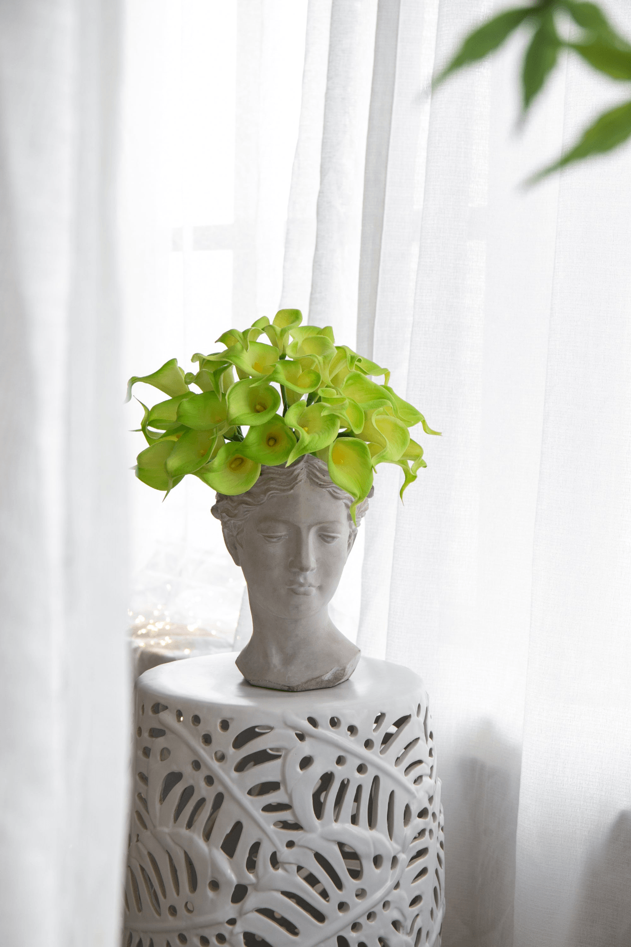 VISAGE | Greek Style Cement Head Planter - Indoor/Outdoor - Disselt Designs