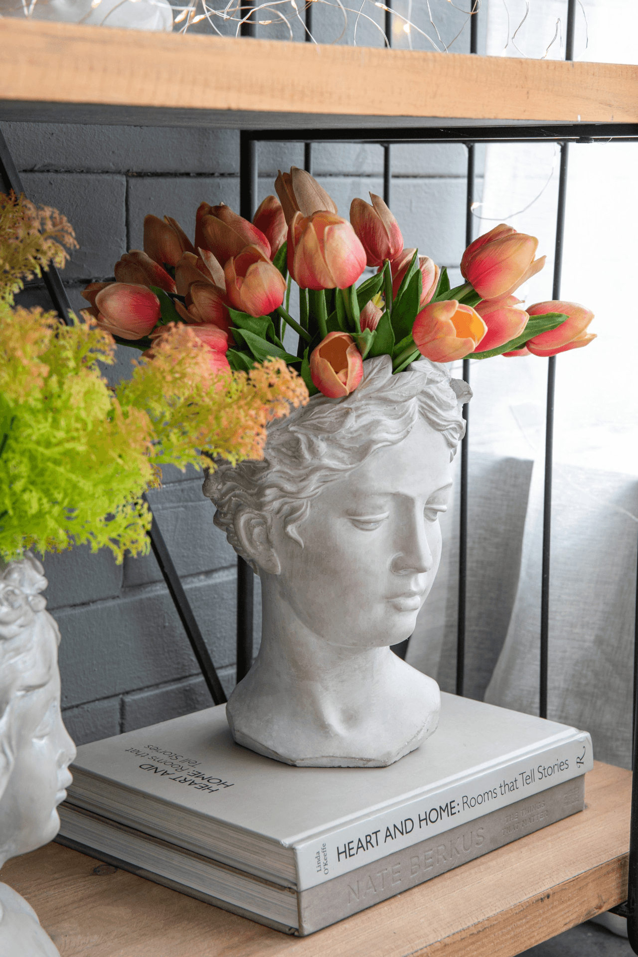 VISAGE | Greek Style Cement Head Planter - Indoor/Outdoor - Disselt Designs