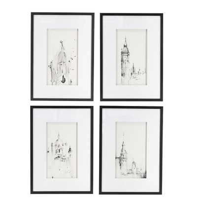 SIGHTS | Set of 4 Architecture Wall Art Prints, 20" x 28" - Disselt Designs