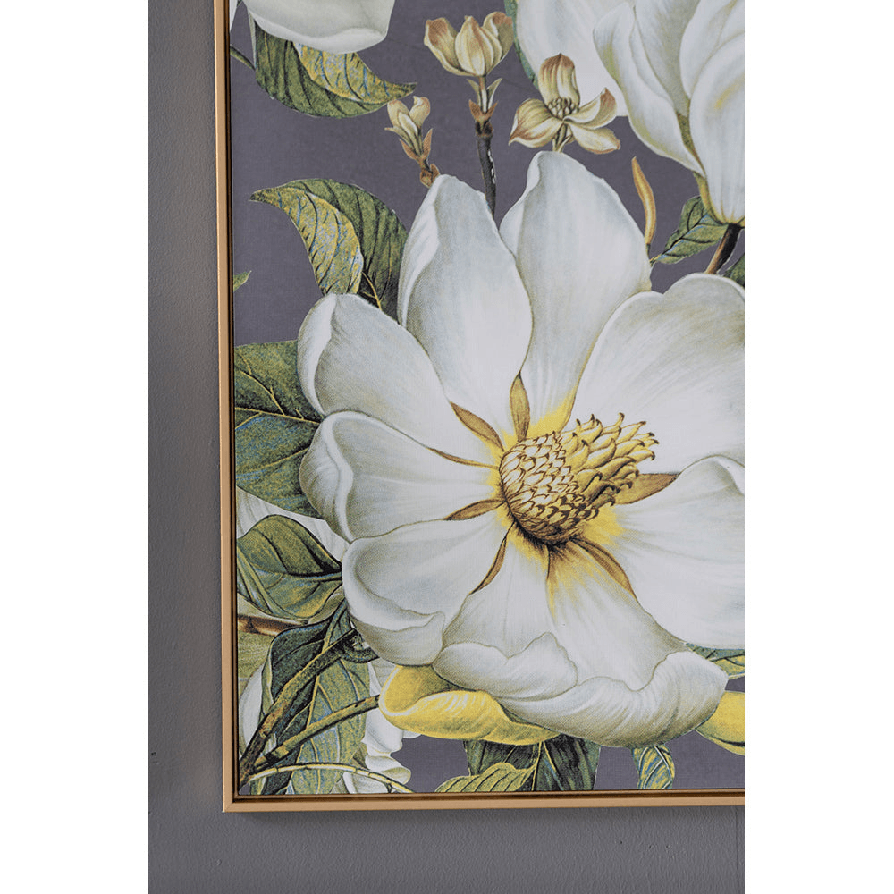 FLEUR | Gold-trim Botanical Wall Art Print 31.5" x 47" - Disselt Designs