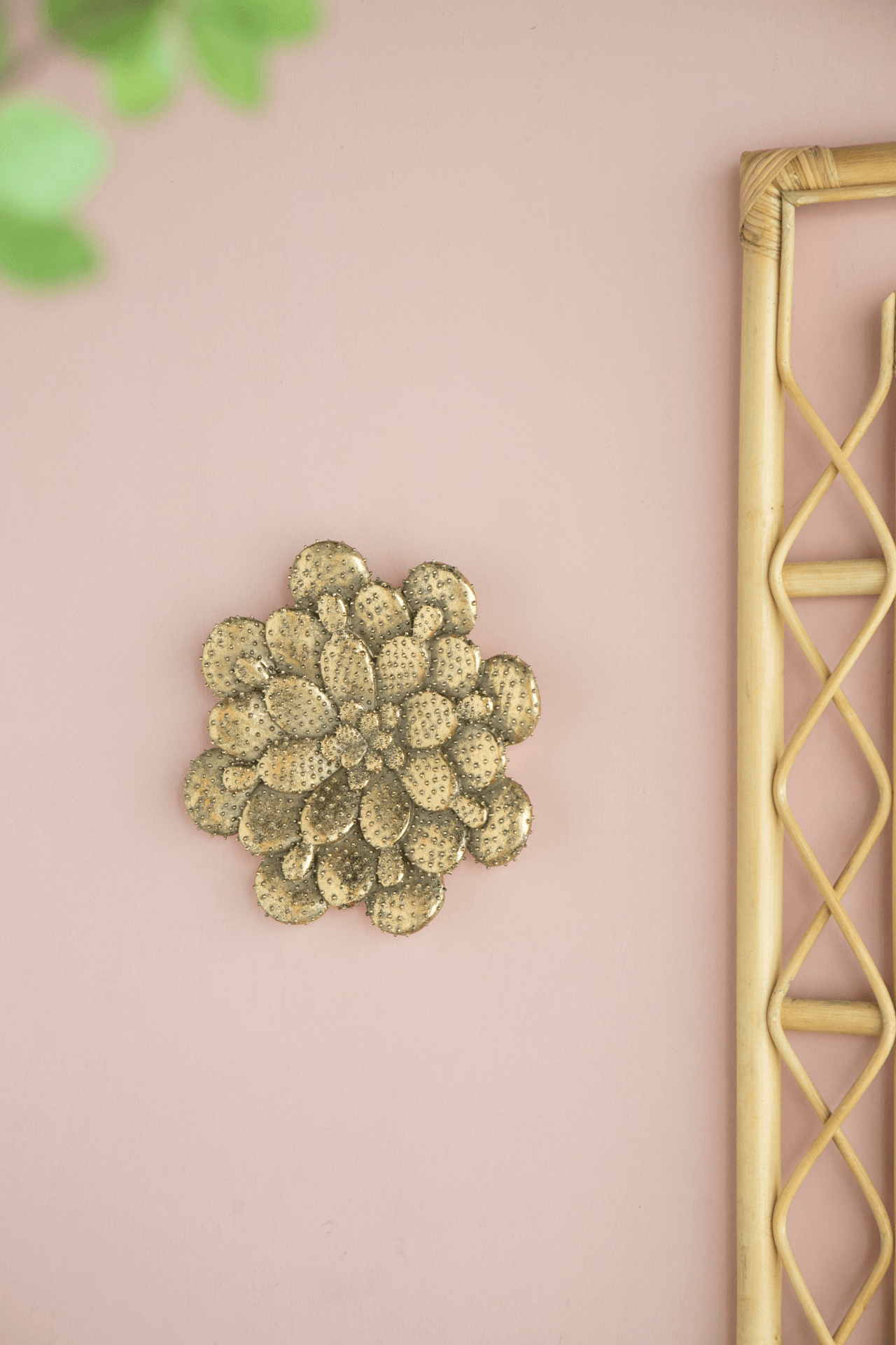 SUCCULENT | Gold Succulent Wall Plaque - Disselt Designs