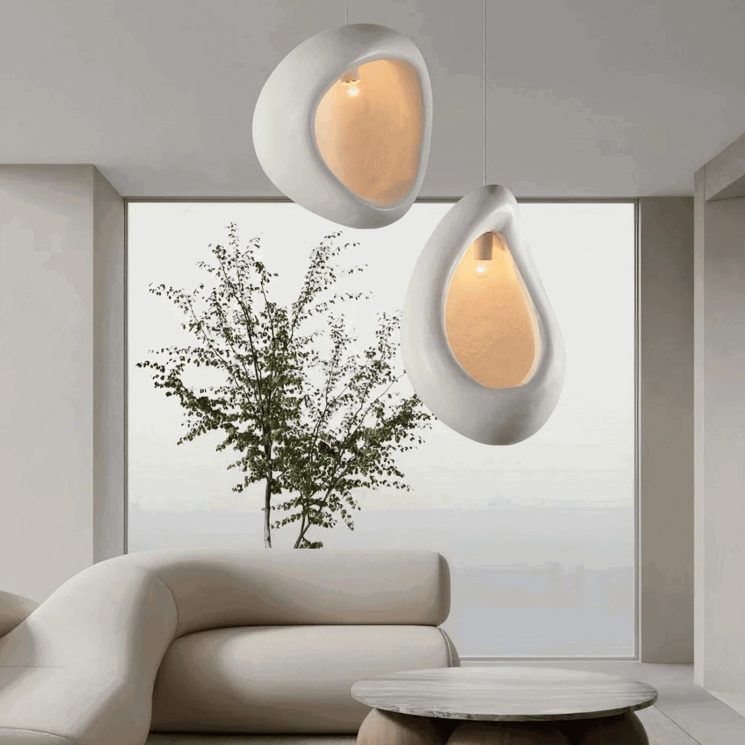 ISTVAN | White Ceiling Pendant - Disselt Designs