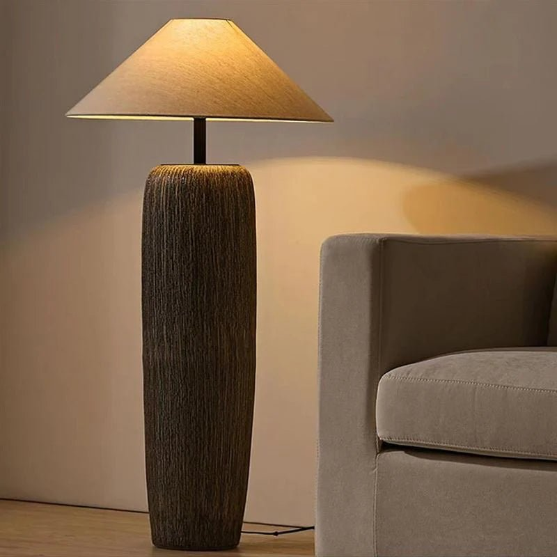 AZARAH | Brown Ceramic Floor Lamp