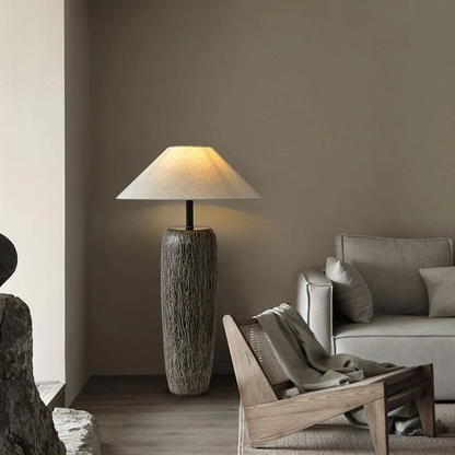 AZARAH | Brown Ceramic Floor Lamp