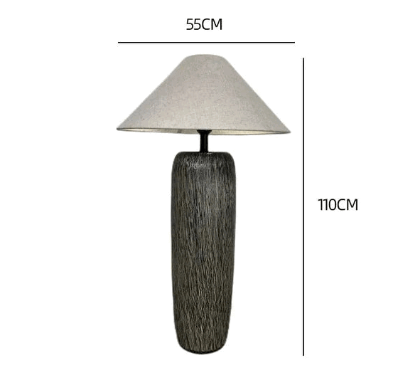 AZARAH | Brown Ceramic Floor Lamp