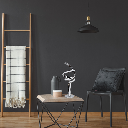 Munich Chrome Table Lamp // Natural White LED Strip & Touch Dimmer - Disselt Designs