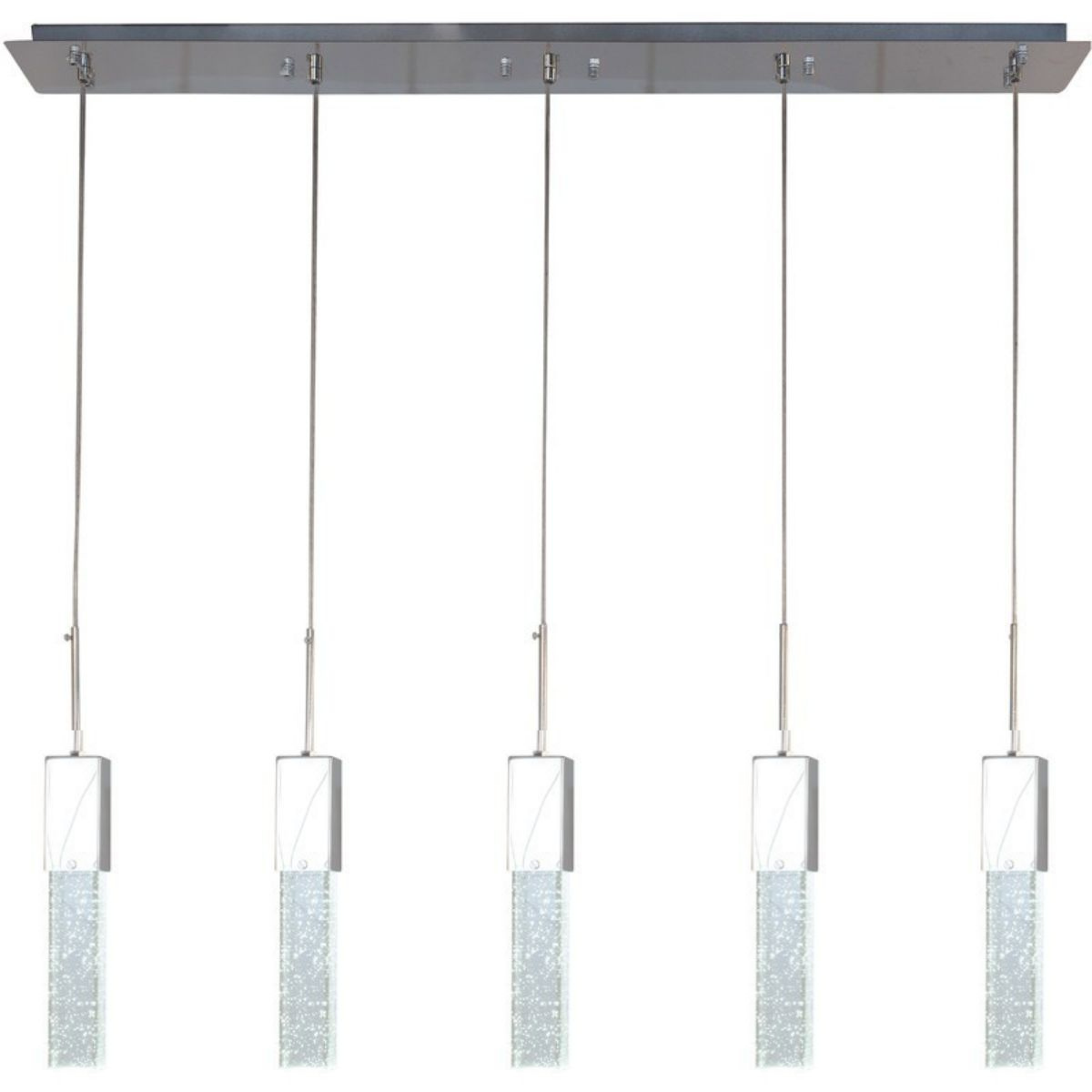 Rectangular Crystal Chandelier // 5 Light - Disselt Designs