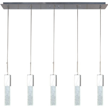 Rectangular Crystal Chandelier // 5 Light - Disselt Designs
