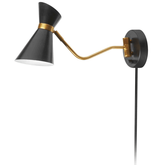 CADDY | Vintage Black & Bronze Wall Lamp - Disselt Designs