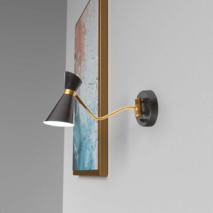 CADDY | Vintage Black & Bronze Wall Lamp - Disselt Designs