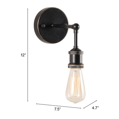 MISERITE | Antique Black Wall Lamp - Disselt Designs