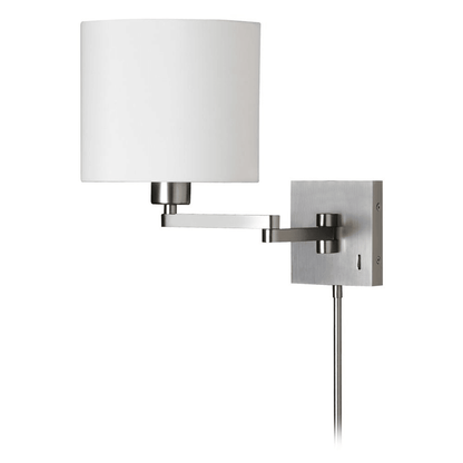 DESMOND | Swing Arm Satin Chrome Wall Lamp - Disselt Designs