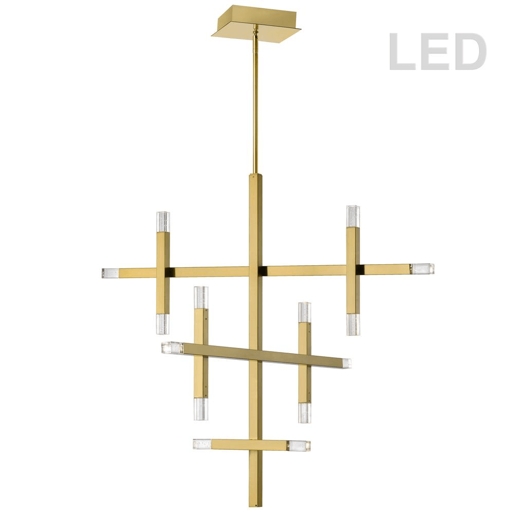 FRANCESCA | Modern Brass 14-light Chandelier - Disselt Designs