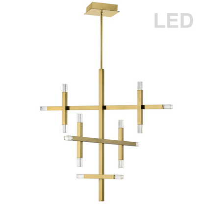 FRANCESCA | Modern Brass 14-light Chandelier - Disselt Designs