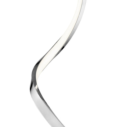 Modern Spiral Integrated LED Table Lamp, Chrome - Disselt Designs