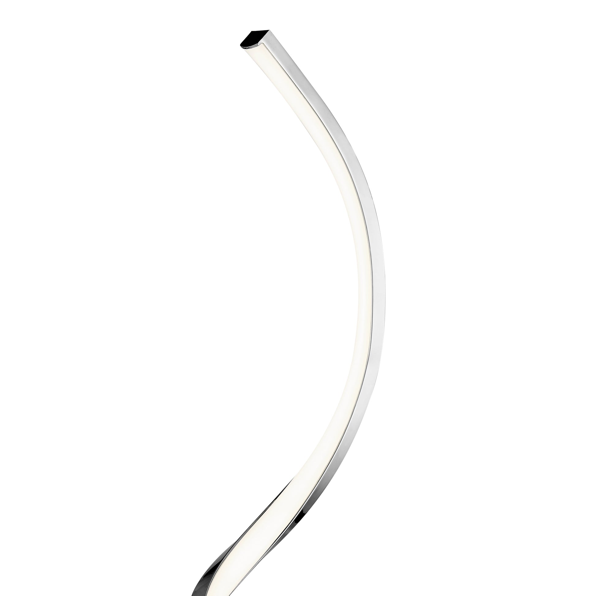 Modern Spiral Integrated LED Table Lamp, Chrome - Disselt Designs