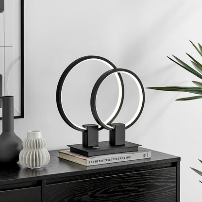 Hong Kong LED Short Table Lamp // Matte Black - Disselt Designs