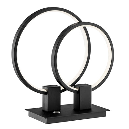 Hong Kong LED Short Table Lamp // Matte Black - Disselt Designs