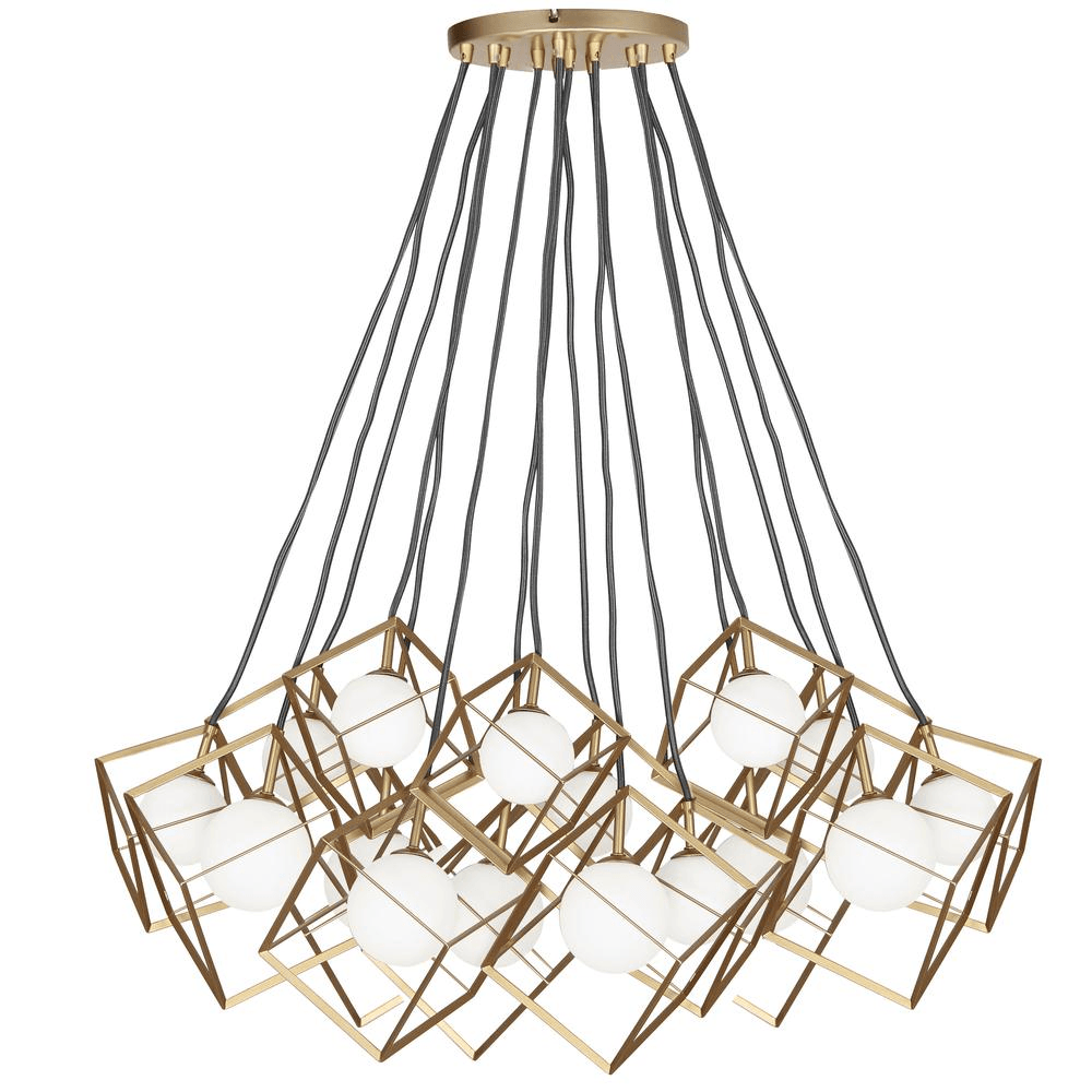 THOMSON | Painted Gold Metal Halogen Ceiling Pendant - Disselt Designs