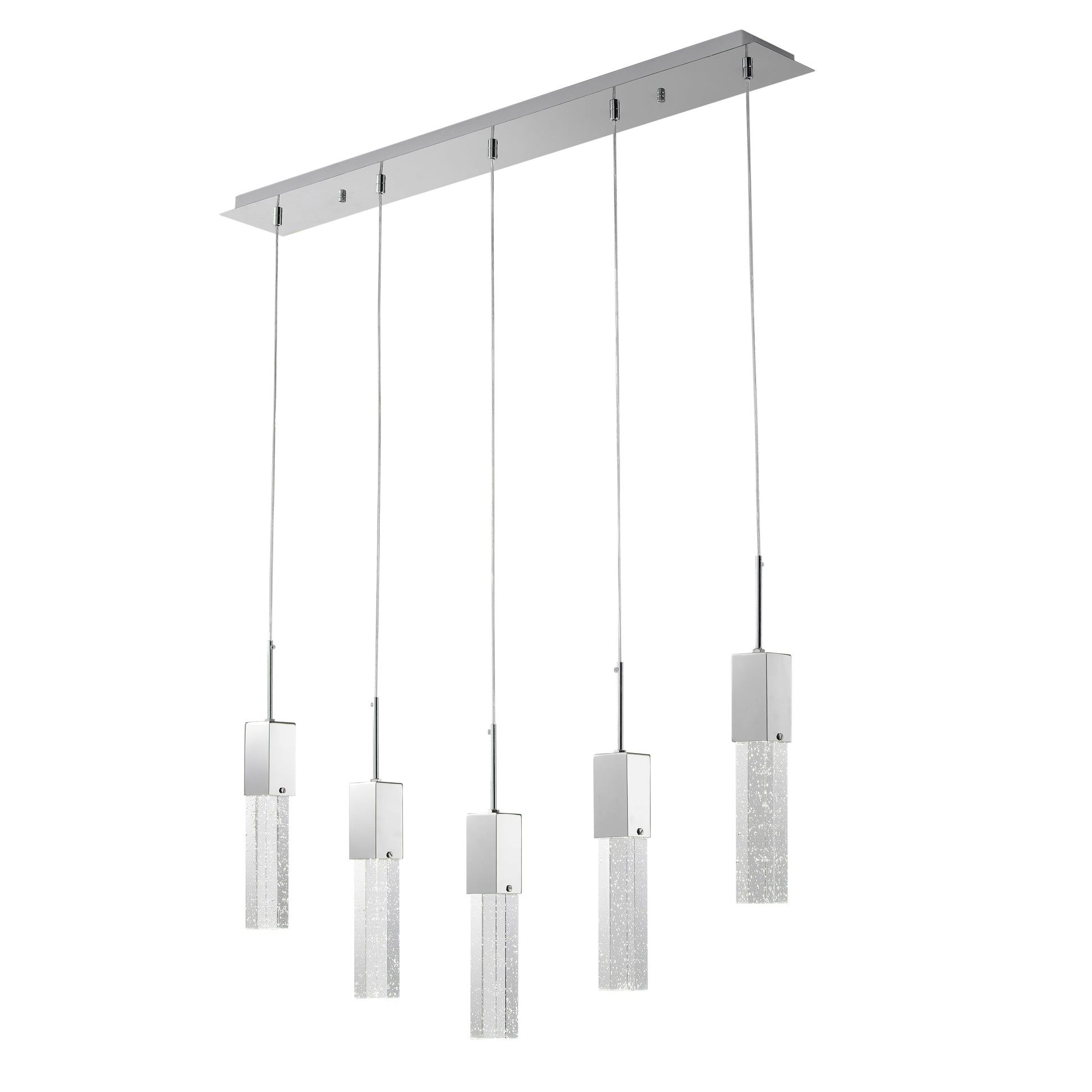 Rectangular Crystal Chandelier // 5 Light - Disselt Designs