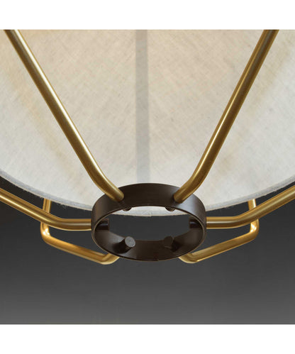 Hangar 2-Light 16"w Semi-Flush Mount/Pendant Convertible Light Fixture Antique Bronze by Progress