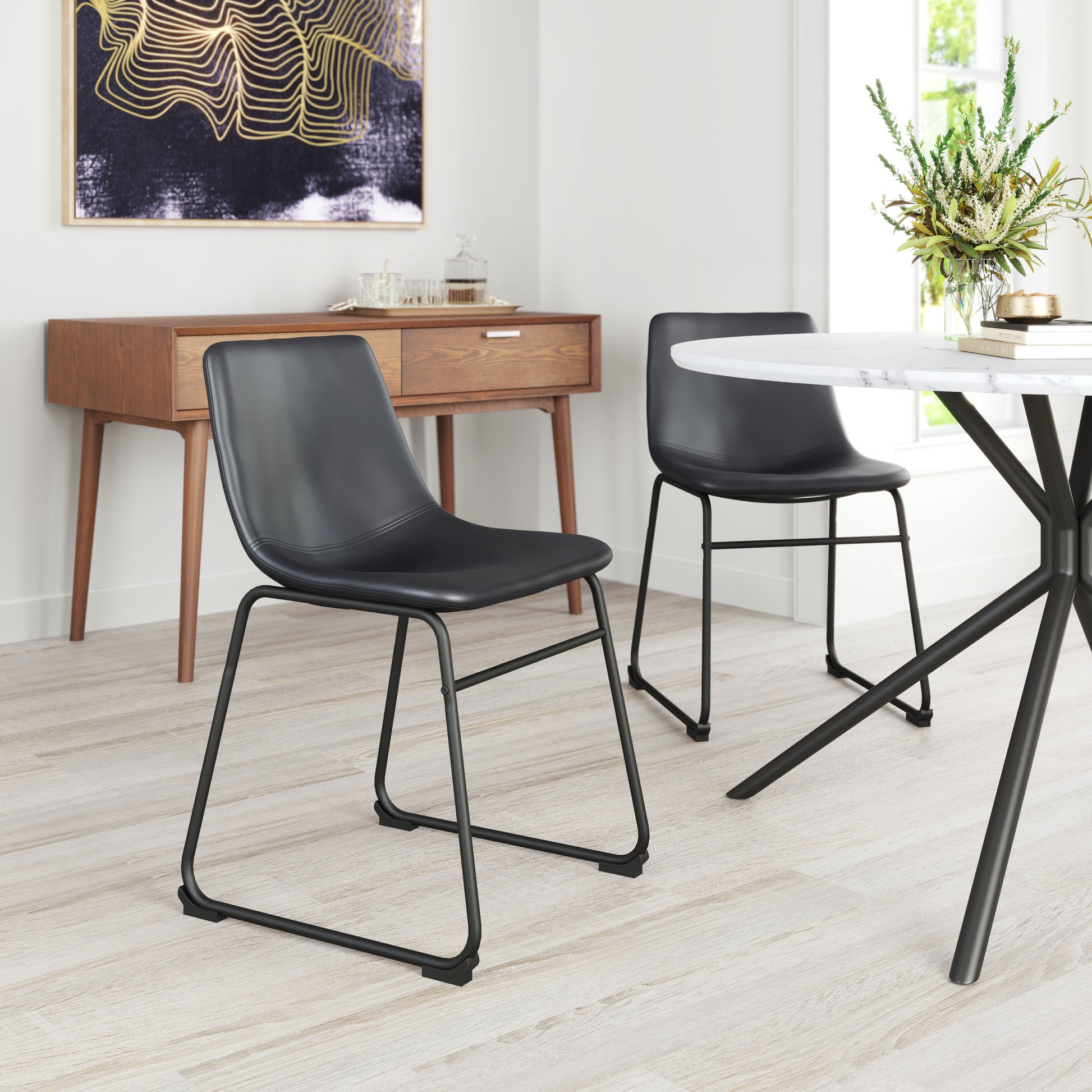 Smart Dining Chair (Set of 2) Black - Disselt Designs