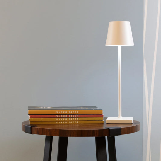 Beam Column Rechargeable Table Lamp // White - Disselt Designs