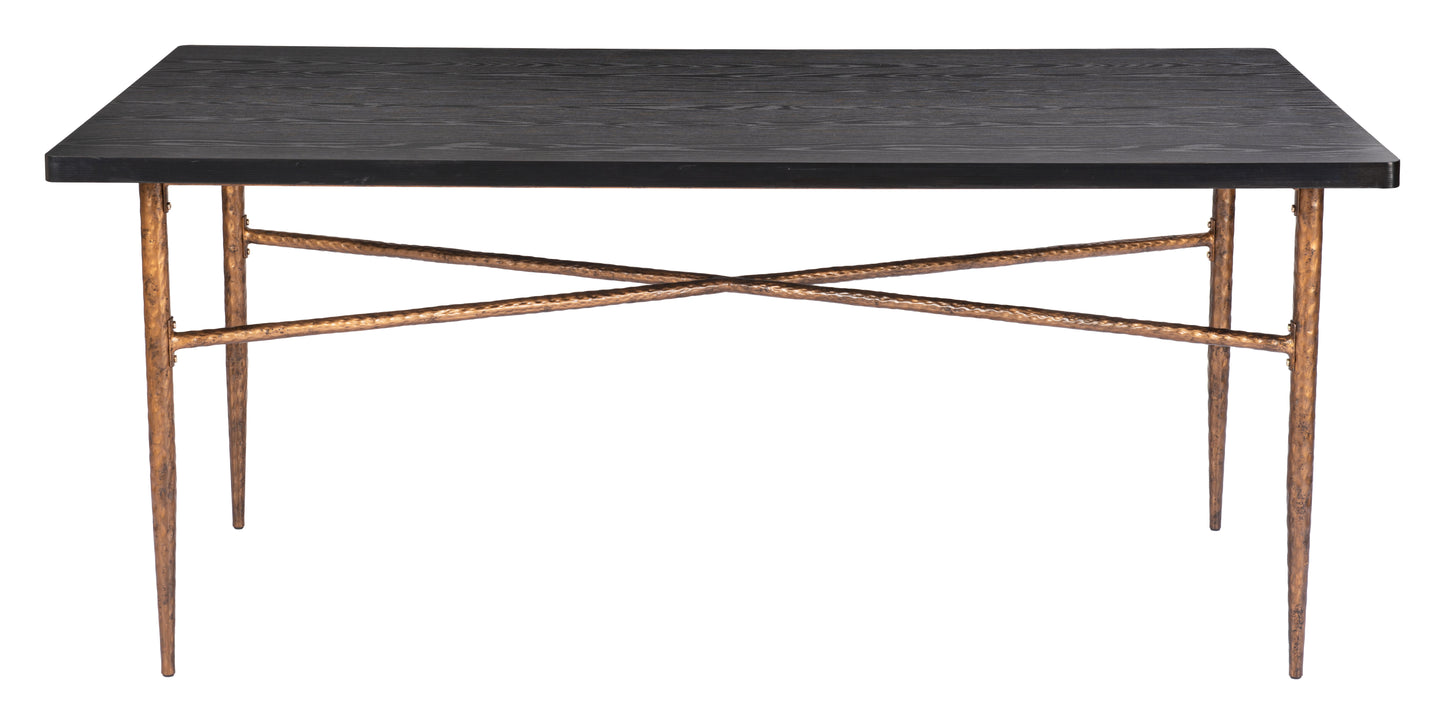 Nida Dining Table Black & Bronze - Disselt Designs