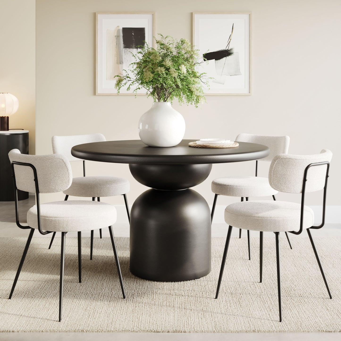 Hals Dining Table Black - Disselt Designs